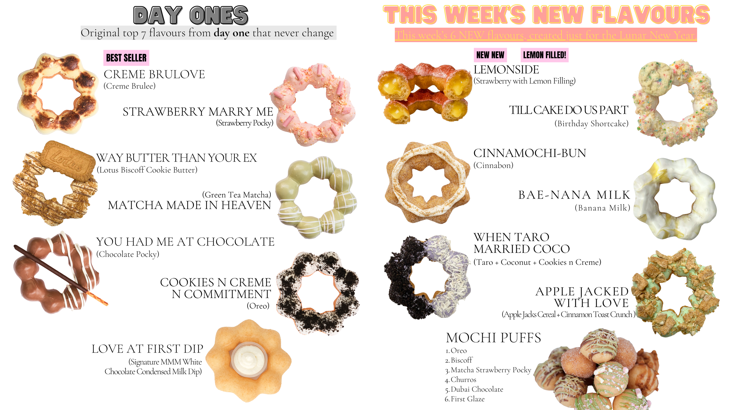 Mochi Donut Menu | Premium Donuts & Specialty Drinks in Toronto